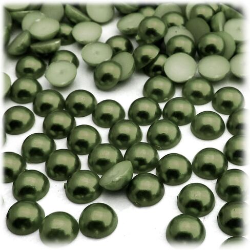 The Crafts Outlet 1000-Piece Pearl Finish Half Dome Round Beads, 7mm, Milk Chocolate Brown in Saudi Arabia