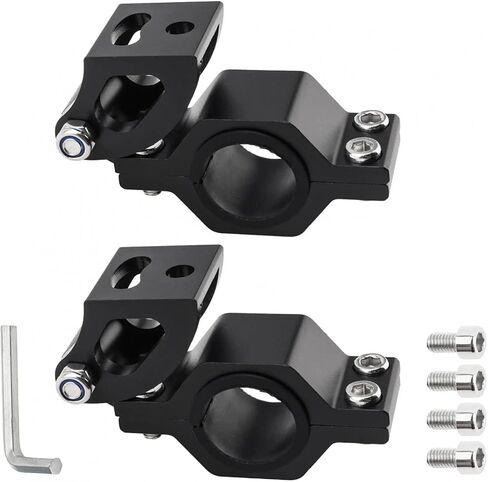 Windance 2pcs Motorcycle Spotlight Mount Braket 19-24mm/0.83-0.94 inch Handlebar Bumper Roll Bar Roof Rack Turn Signal Tube Mounting Clamp for Motorcycle Scooter ATV UTV SUV Tricycle in Saudi Arabia
