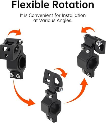Windance 2pcs Motorcycle Spotlight Mount Braket 19-24mm/0.83-0.94 inch Handlebar Bumper Roll Bar Roof Rack Turn Signal Tube Mounting Clamp for Motorcycle Scooter ATV UTV SUV Tricycle in Saudi Arabia