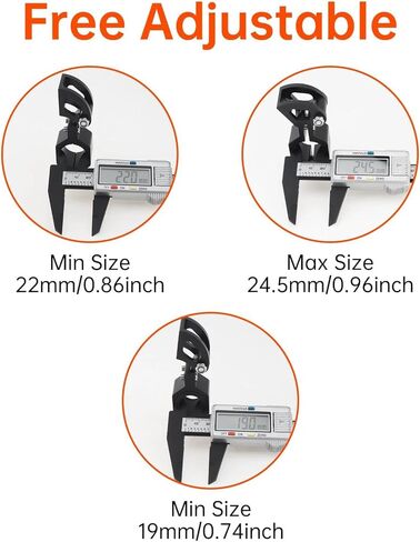 Windance 2pcs Motorcycle Spotlight Mount Braket 19-24mm/0.83-0.94 inch Handlebar Bumper Roll Bar Roof Rack Turn Signal Tube Mounting Clamp for Motorcycle Scooter ATV UTV SUV Tricycle in Saudi Arabia