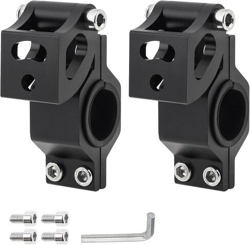 Windance 2pcs Motorcycle Spotlight Mount Braket 19-24mm/0.83-0.94 inch Handlebar Bumper Roll Bar Roof Rack Turn Signal Tube Mounting Clamp for Motorcycle Scooter ATV UTV SUV Tricycle in Saudi Arabia