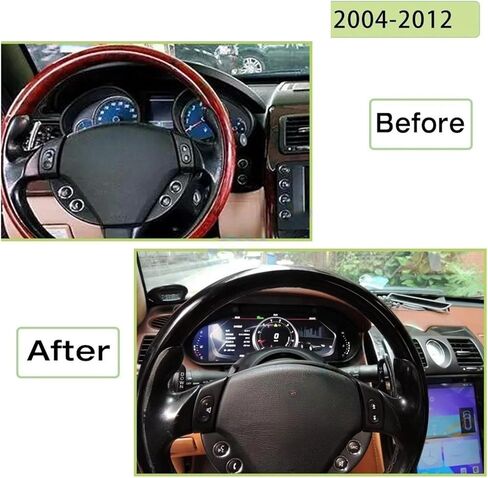 عداد السرعة الافتراضي في قمرة القيادة لوحة القيادة الرقمية LCD للسيارة متوافقة مع مازيراتي كواتروبورتي 2004-2012 in Kuwait