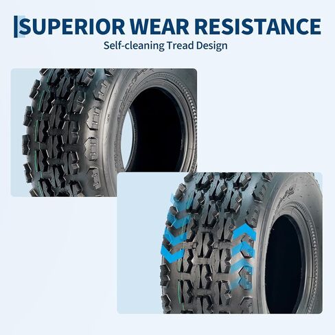 إطارات رياضية مقاس 19x7-8 ATV UTV Knobby، إطارات دراجة صغيرة أمامية مقاس 19x7x8 4 طبقات بدون أنبوب (مجموعة من 2) in Kuwait