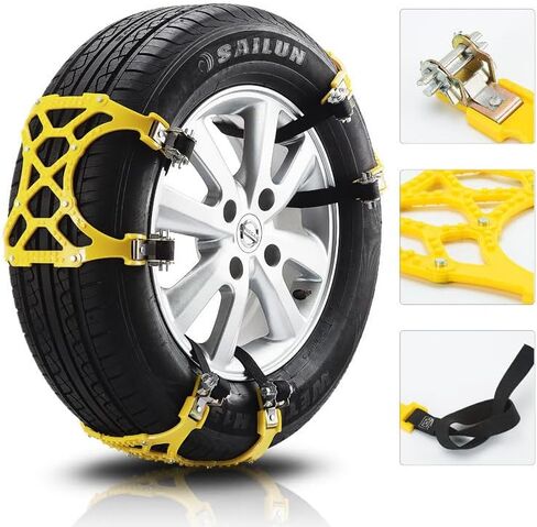 6 عبوات من سلاسل الإطارات المضادة للانزلاق لـ VinFast VF 8 2023 2024 2025، للاستخدام في حالات الطوارئ في الثلج والجليد والرمل والطين والمطاط وسلاسل الثلج ومقبض الثلج الشتوي in Kuwait