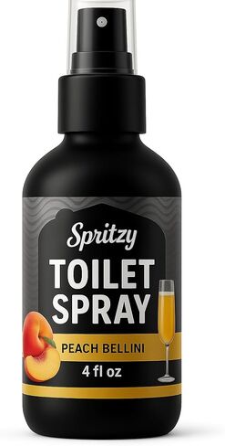Toilet Spray (4 fl oz) | 600+ Sprays | Poo Spray w/Many Scents – Restroom & Bathroom Odor Eliminator – Essentials for a Fresh, Confident Bathroom (Peach Bellini) in Saudi Arabia