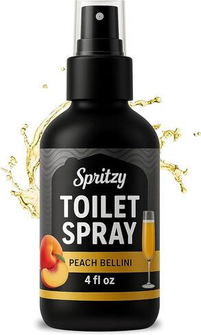 Toilet Spray (4 fl oz) | 600+ Sprays | Poo Spray w/Many Scents – Restroom & Bathroom Odor Eliminator – Essentials for a Fresh, Confident Bathroom (Peach Bellini) in Saudi Arabia