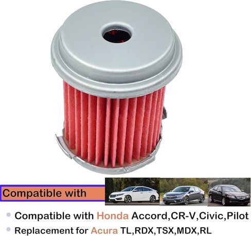2014 Civic Transmission Filter with Transmission Oil-fluid Cooler O-rings Compatible with Honda Accord CR-V Civic HR-V Pilot Replacement for Acura TL RDX MDX TSX RLX 25450-P4V-013 in Saudi Arabia