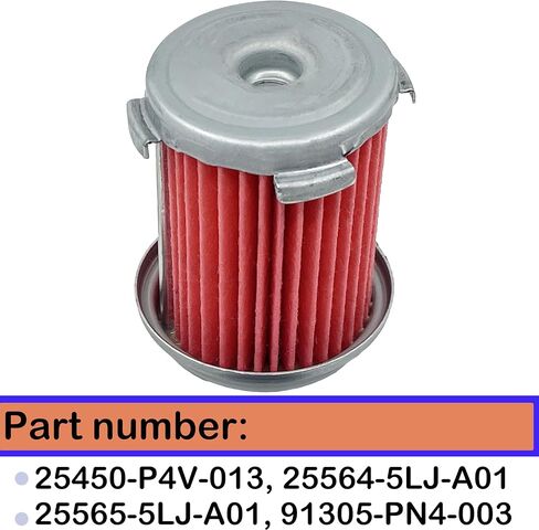 2014 Civic Transmission Filter with Transmission Oil-fluid Cooler O-rings Compatible with Honda Accord CR-V Civic HR-V Pilot Replacement for Acura TL RDX MDX TSX RLX 25450-P4V-013 in Saudi Arabia
