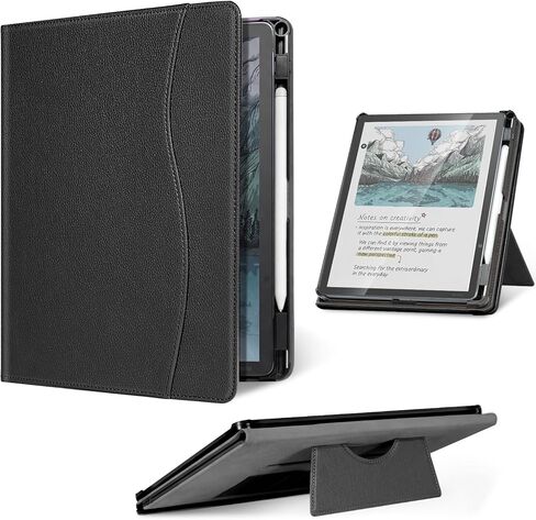 حافظة CoBak لجهاز Kindle Scribe بزاويتي رؤية - غطاء جلد PU جديد بالكامل مع خاصية التنبيه التلقائي للنوم، حامل أقلام، ميزة حزام اليد لجهاز Kindle Scribe 10.2 بوصة إصدار 2022 in Saudi Arabia