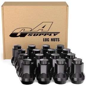GAsupply 10x1.25 ATV Lug Nuts 14mm Hex, 10x1.25mm Closed End Acorn Tuner Black Lug Nut 1.2" 30mm Tall Conical Seat 60 Degree for Aftermarket Wheels, 16 Pcs in Kuwait