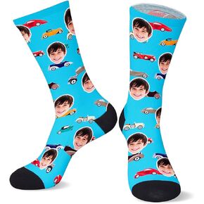 Custom Face Socks For Kids Boys Age 5-12,Personalized Sock with Photo Picture,Funny Gifts For Boys:Made in USA in Saudi Arabia