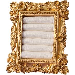 Vintage Gold Ring Holder 3.94x3.54 In,Suede Lined Jewelry Display Stand, Engagement Ring holder Photography Prop for Wedding Decor, Bridesmaid & Engagement Gift in Saudi Arabia