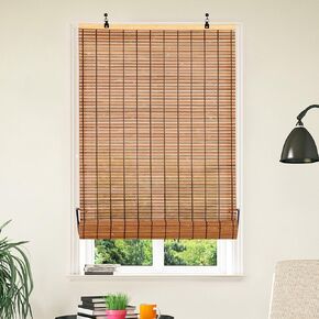 ALIMOO Bamboo Blinds Cordless Roll Up Shades for Windows, Light Filtering Cordless Roller Shades for Indoor Outdoor Home Patio Porch 30" W x 72" H in Kuwait