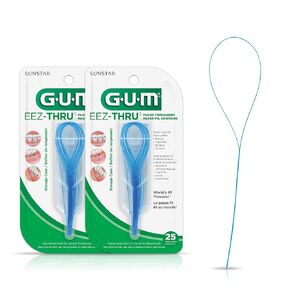 GUM Eez-Thru Floss Threaders -- 25 Pieces - 2pc in Kuwait