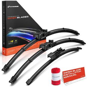 A-Premium APWB794 24"+19"+11" Windshield Wiper Blades Compatible with Volkswagen Golf 2007/2010-2014, Golf City, GTI - Front Rear Wipers Blade Set for TLP/FR_2V, w/Wear Indicator & Towel (Pack of 3) in Kuwait