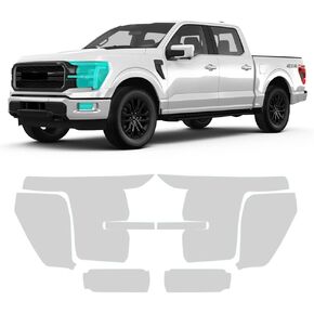 Precut Headlight Paint Protection Film Clear Bra, Transparent PPF Protection Cover, Self-Healing, Scratch Resistant, Compatible with 2024-2026 F-150 Lariat in Saudi Arabia