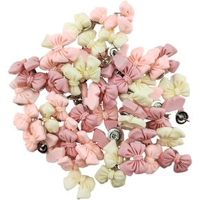 دبابيس دفع على شكل فيونكة وردية - مسامير إبهام لألواح الفلين، دبابيس دفع تزيينية للوحة الإعلانات، مسامير إبهام لتنظيم المكتب أو ديكور المنزل (30 قطعة) in Kuwait