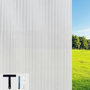 فرحان ريد ريد زجاج الخصوصية فيلم متجمد نافذة التشبث نافذة الخصوصية فيلم 3D ديكور الأشعة فوق البنفسجية حجب التحكم في الحرارة ثابت التشبث الفينيل لا الغراء غطاء قابل للإزالة للحمام غرفة المعيشة مكتب، 17.5''x78.7 in Kuwait