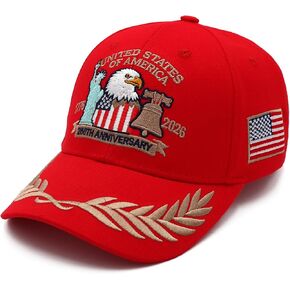United States 250 Anniversary USA Hat, 1776-2026 Adjustable Eagle & Liberty Embroidered Patriotic Hats in Saudi Arabia