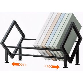 Expandable Desktop Bookshelf Organizer, Metal Office Tabletop Book Storage Rack, Large Tilting Bookcase for Books/CDs/Magazine Display, Desk Shelf for Top of Desk in Living Room, Home, Office (Black) in Saudi Arabia