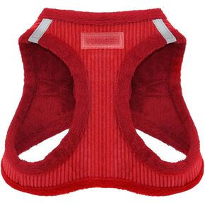 سرج Voyager للكلاب من القطيفة - قطيفة ناعمة، صدرية للكلاب الصغيرة والمتوسطة من أفضل مستلزمات الحيوانات الأليفة - سروال قصير أحمر، مقاس XL (الصدر: 20.5-23 بوصة) in Kuwait
