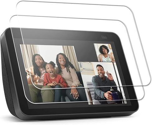 واقي شاشة من الزجاج المقوى من MUBUY-GOL مكون من قطعتين لجهاز Echo Show 8 الجديد (الجيل الرابع، إصدار 8.7 بوصة 2025)، - صلابة 9H، مقاوم للخدش وبصمات الأصابع in Saudi Arabia
