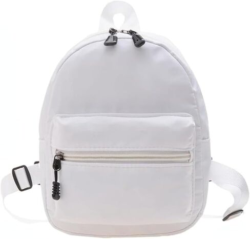 حقيبة ظهر صغيرة كاجوال للنساء من النايلون، حقيبة ظهر صغيرة على طراز Preppy، حقيبة ظهر صغيرة للنساء (أسود) in Kuwait
