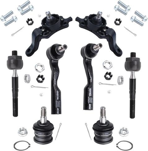 Detroit Axle - 8pc Front Suspension Kit for 2004-2006 Toyota Tundra, 2004-2007 Sequoia, 4 Upper & Lower Ball Joints, 4 Inner & Outer Tie Rods Replacement in Saudi Arabia