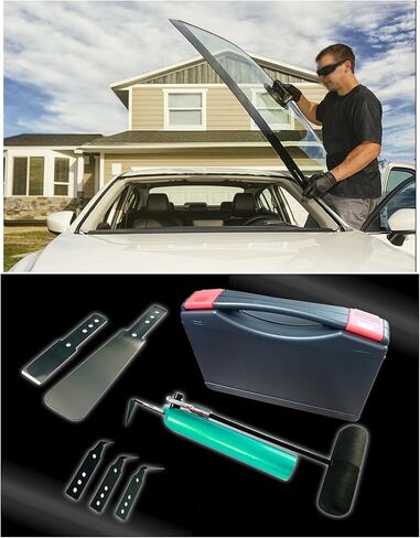 Windshield Removal Tools,Universal Car Windscreen Quick Release Cold Knife Windshield and car Window Glass Urethane Scraper Tool Set（Green） in Kuwait