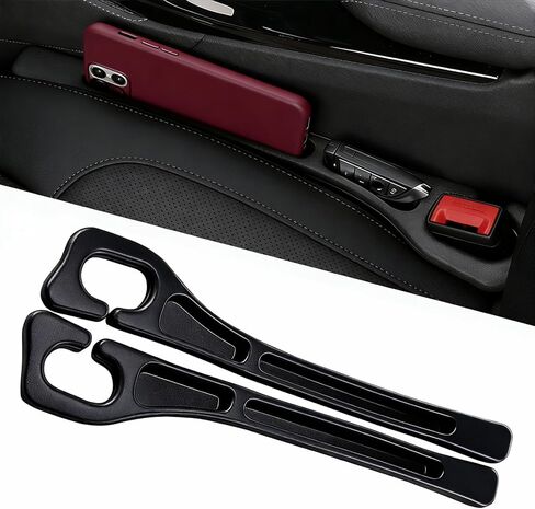 عبوتان من حشو فجوات مقعد السيارة، منظم حشو الفجوات الجانبية لمقعد السيارة مع حامل هاتف، ملاءمة عالمية لملء الفجوة بين المقعد ووحدة التحكم، ملحقات السيارات لشاحنة الدفع الرباعي سيدان in Kuwait