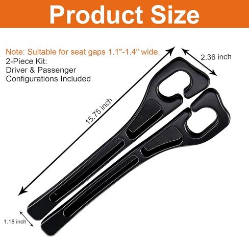 عبوتان من حشو فجوات مقعد السيارة، منظم حشو الفجوات الجانبية لمقعد السيارة مع حامل هاتف، ملاءمة عالمية لملء الفجوة بين المقعد ووحدة التحكم، ملحقات السيارات لشاحنة الدفع الرباعي سيدان in Kuwait