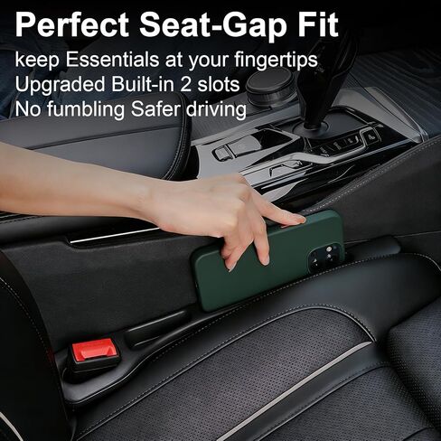 عبوتان من حشو فجوات مقعد السيارة، منظم حشو الفجوات الجانبية لمقعد السيارة مع حامل هاتف، ملاءمة عالمية لملء الفجوة بين المقعد ووحدة التحكم، ملحقات السيارات لشاحنة الدفع الرباعي سيدان in Kuwait