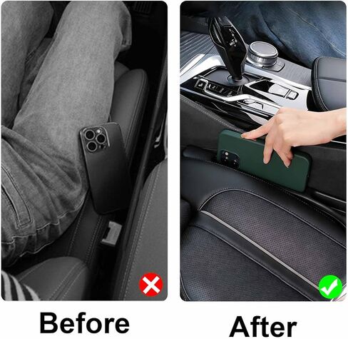 عبوتان من حشو فجوات مقعد السيارة، منظم حشو الفجوات الجانبية لمقعد السيارة مع حامل هاتف، ملاءمة عالمية لملء الفجوة بين المقعد ووحدة التحكم، ملحقات السيارات لشاحنة الدفع الرباعي سيدان in Kuwait