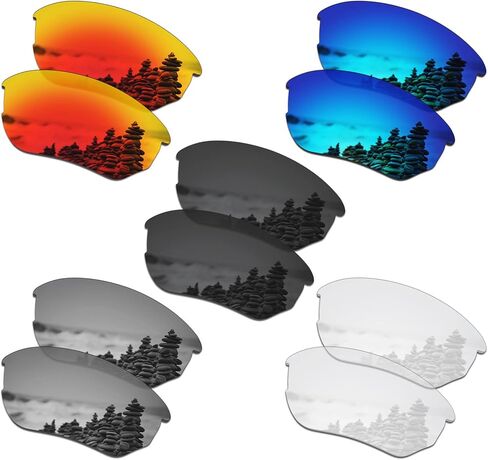 SmartVLT Set of 5 Men's Replacement Lenses for Oakley Flak Beta OO9363 Sunglass Combo Pack S01 in Saudi Arabia