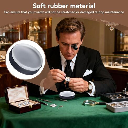 Soft Watch Case Casing Cushion, Transparent Soft Rubber Watch Repair Tool Watch Movement Cushion Pad Holder for Watchmaker Watches Repair, 75mm in Saudi Arabia