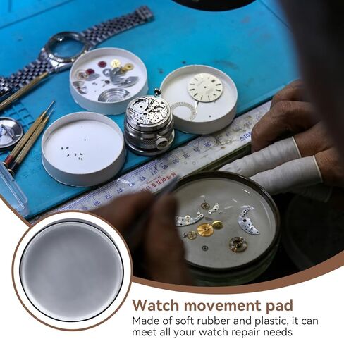 Soft Watch Case Casing Cushion, Transparent Soft Rubber Watch Repair Tool Watch Movement Cushion Pad Holder for Watchmaker Watches Repair, 75mm in Saudi Arabia