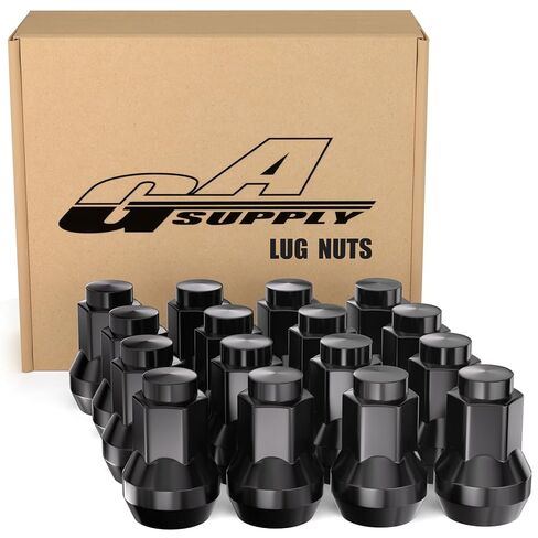 GAsupply 10x1.25 ATV Lug Nuts 14mm Hex, 10x1.25mm Closed End Acorn Tuner Black Lug Nut 1.2" 30mm Tall Conical Seat 60 Degree for Aftermarket Wheels, 16 Pcs in Kuwait