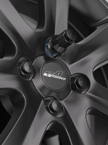 GAsupply 10x1.25 ATV Lug Nuts 14mm Hex, 10x1.25mm Closed End Acorn Tuner Black Lug Nut 1.2" 30mm Tall Conical Seat 60 Degree for Aftermarket Wheels, 16 Pcs in Kuwait