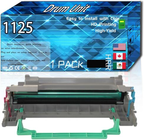 Compatible for Dell 1125 Replacement Drum Unit Used with 1125 Printers, High Production Multiple Options (1 Pack Black) in Kuwait