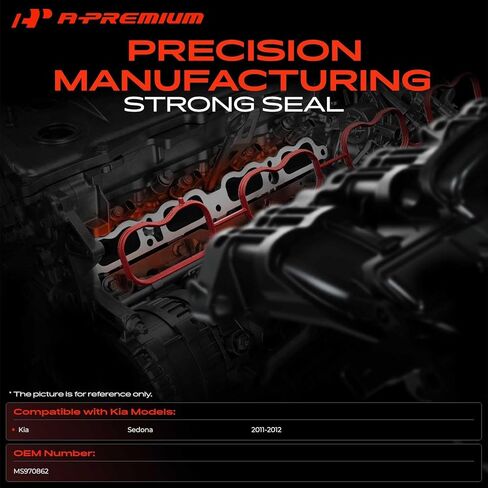 A-Premium Lower and Upper Engine Intake Manifold Gasket Set Compatible with Kia Sedona 2011 2012 in Kuwait