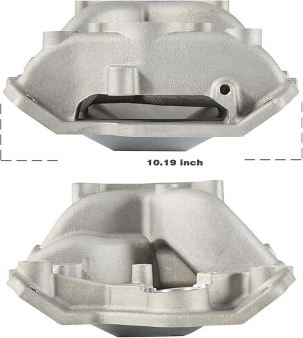 7501 2026 مشعب السحب Vortec Air-gap الألومنيوم ثنائي المستوى SBC متوافق مع Chevy Small Block 262 265 267 283 302 305 307 327 350 400 1955-1986 محرك V8 فضي، 22026، 82026، 52026 in Kuwait