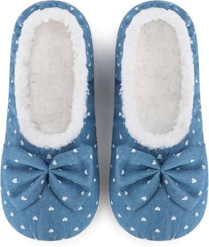 جوارب Snoozies Ballerina Slipper للنساء، شبشب منزلي غير قابل للانزلاق مع فيونكة، نعل داخلي ناعم in Saudi Arabia