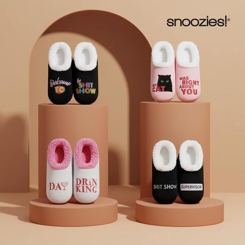 جوارب Snoozies Ballerina Slipper للنساء، شبشب منزلي غير قابل للانزلاق مع فيونكة، نعل داخلي ناعم in Kuwait