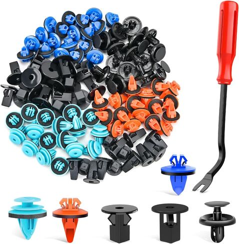 Nilight 1390pcs سيارة دفع التجنيب كليب مجموعة السحابات السيارات وشملت 33 الأحجام الأكثر شعبية النايلون الوفير الحاجز المسامير مع 1 السحابات مزيل 10 العلاقات كابل لتويوتا جنرال موتورز فورد هوندا تشيفي in Kuwait