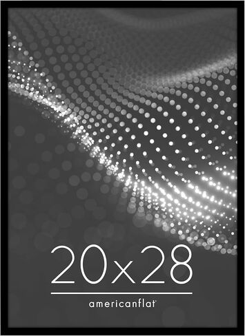 Americanflat 20x28 Picture Frame with Polished Plexiglass - Streamline Collection - Thin Border Picture Frame for Wall Display - Hanging Hardware Included - Black in Saudi Arabia