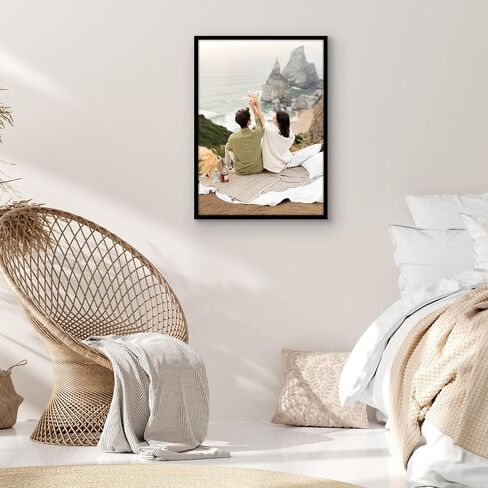 Americanflat 20x28 Picture Frame with Polished Plexiglass - Streamline Collection - Thin Border Picture Frame for Wall Display - Hanging Hardware Included - Black in Saudi Arabia
