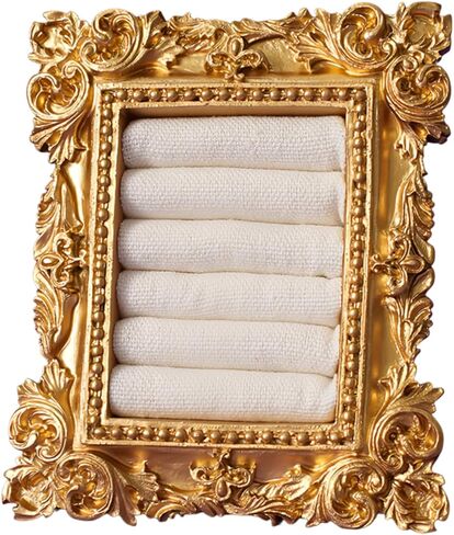 Vintage Gold Ring Holder 3.94x3.54 In,Suede Lined Jewelry Display Stand, Engagement Ring holder Photography Prop for Wedding Decor, Bridesmaid & Engagement Gift in Saudi Arabia