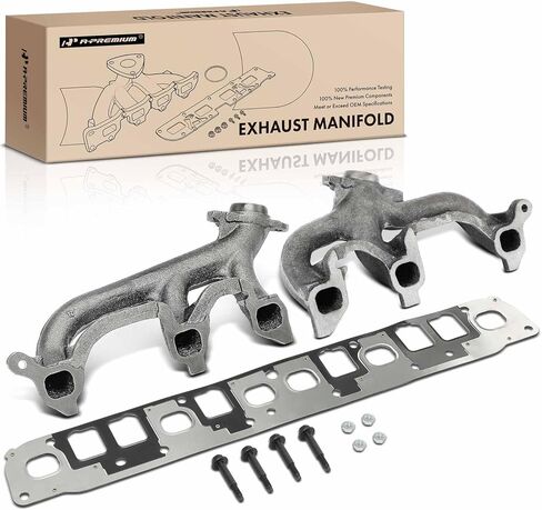 A-Premium [6Cyl 4.0L] 2PCS Front & Rear Exhaust Manifold Kits W/Gaskets, Bolts, Nuts Compatible with Jeep 1999-2004 Grand Cherokee, 2000-2001 Cherokee, 2000-2006 TJ Wrangler in Kuwait