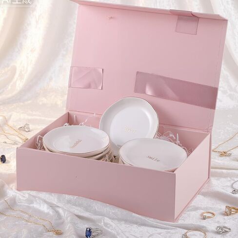 Shappy 12 Pcs Ceramic Jewelry Tray Gifts with Blessing Words 4.5 in Ring Dish Bulk Trinket Dish for Mothers Day Birthday Gift in Saudi Arabia