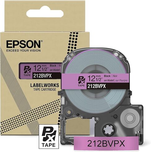 حزمة Epson LabelWorks Perfect Pinks & Purples - 5 أشرطة وأشرطة وردية وأرجوانية - 212BVPX، 212FPPX، 212GSPPX، 212GSVPX، 212RBPPX in Saudi Arabia